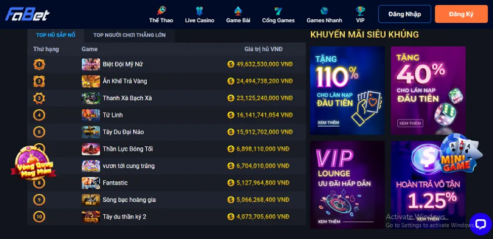 Chương trình VIP 62win