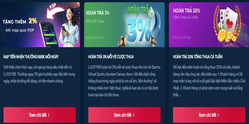 Ưu đãi nạp tiền hàng ngày 62win